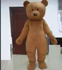 Factory Outlets hot brown colour plush teddy bear mascot costume for adults to wear