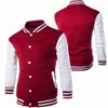 Hoodies Menboy Baseball Jacket Men Fashion Design vinho vermelho massidade fit