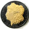 미국 예술 Morgan Dollar 1893-1895 Black Gold Plated Copy Coin Metal Dies 제조 공장 가격