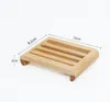 Soap Box Bamboo Wood Simple Creative Japanese Soaps Tray Handmade Soap Boxs Dish Badkamers Organisator Badkameraccessoires