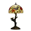 Tafellampen tiffany 12 inch rozen vlinderlamp glas kunst creatieve woonkamer slaapkamer bedramp lampable