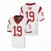 C202 USC Trojans White Football Jersey 3 Carson Palmer 5 Reggie Bush Pittman Jr. Carr Smith-Schuster Slovis Fink Pola-Mao Christon Jones II