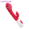 Dual Vibration 12 Frequenz Weiblicher Masturbator G-punkt Klitoris Stimulation Dildo Kaninchen Vibrator Vaginal Anal Massagegerät