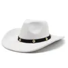 Yeni Sonbahar Kış Fedora Şapkası Vintage Kavisli Bırit Batı Kovboy Şapkası Caz Sombrero Hombre Cap Cowgirl Panama Şapkası