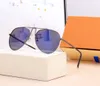 2022 Mode Runde Sonnenbrille Brillen Sonnenbrille Designer Marke Schwarzer Metallrahmen Dunkle 50mm Glaslinsen Für Herren Damen Bessere braune Hüllen