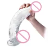 NXY DILDOS DONGS transparentes de 12 polegadas realistas vibradoras enormes para mulheres com sucção Copa Artificial Dick G Point Produto de brinquedos sexuais adultos 220511