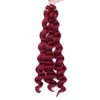 20インチの合成深いひねりかぎ針編みの毛のボヘミアの編組の深いバルクの髪の自然な黒い波編組拡張部BS03