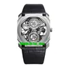 9 Stili Orologi di alta qualità 102719 BGO40PLTBXTSK Octo Finisimmo Tourbillon Orologio meccanico automatico da uomo Quadrante scheletro Cinturino in pelle da uomo Orologi da polso