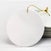 3 Inch Ronde Sublimatie Blanks Ornament Keramische Hangers voor Kerstboom Home Decorations Party Favor FY5002 1021