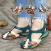 Sandaler kvinnor blandar färg klackar sommarskor kvinna gladiator kilar chaussures femme casual chalas mujer plattform skoessandals