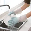 Household Cleaning Gloves Transparent White Laundry Waterproof Rubber Home Dishwashing Rubber Non-slip Durable Thin Kitchen