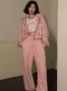 Bluzy damskie bluzy głębinowe w stylu Preppy Pink Leopard Print Y2K Harajuku duże kobiety zabytkowe zamek błyskawiczny Urocze kurtka 230206