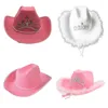 Berretti Cowgirl Cappelli Donna Addio al nubilato Cowboy Puntelli Cosplay Per uomo Compleanno Wome M6CDBerets BeretsBerets