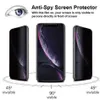 Privatsphäre Anti-Blend-Temperaturglas-Anti-Spionage-Bildschirmschutz für iPhone 13 12 XS Max 11 Pro Max 7 8 Plus Protectors Film unsichtbar mit Einzelhandel Box
