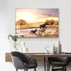 Afrikaanse olifant en zebra wilde dieren canvas kunst schilderij posters en prints cuadros muur kunst foto voor woonkamer decor