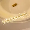 Nordique luxe grand cristal LED lustre 40 60 80 cm anneau lustre salon chambre luminaires Carlota éclairage