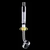 Accessoires pour fumeurs en gros Collecteur de verre Tuyau de paille avec clou en titane de 14 mm Pointe de quartz pour concentré de plate-forme pétrolière en verre Dab Bong