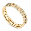 Lyxiga modedesigners T-grid diamantring klassiska urholkade ringar viktig present för män kvinnor Smycken guld och silver 2 färger