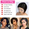 Wigs di pizzo Rosabeauty Pixie Cut Wig Transparent T Part Human Hair Brasilian pre -pizzicato Bob corto per donne Wigslace