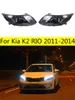 Фары для Kia K2 RIO светодиодные фары 2011-2014 светодиодные динамические указатели поворота передние фары DRL в сборе