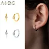 Hoop Huggie Aide Luxe zirkoon glanzende oorbellen voor vrouwen meisje geschenk eenvoudig piercing 925 sterling zilveren sieraden Kolczyki dale22