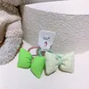 2 Pcs New Korea Children's Ponytail Hair Accessories Sweet Girl Fashion Colorful Fabric Cotton Filling Bow Rubber Band Hair Rope