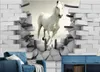 말의 풍경을 맞춤화 실내 배경 벽 3D 벽지 벽화 침실 벽을위한 거실 벽지 홈 장식 Papel de Parede