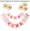 パーティーデコレーションQIFU 1歳の誕生日バルーンボーイホイル番号バロン1年の女の赤ちゃんの装飾シャワーデコレーションキッズ