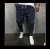 pantaloni di pelle Abbigliamento Abbigliamento Estate Nero / Verde / Cachi Pantaloni casual con cerniera laterale Harem Uomo Jogger Tuta da uomo Club Wear Taglia 30-36 Yph