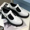 Luxury Monolith Loafers Shoes Chunky Sole Platform Sneakers Slip On White Black Leather Famous Footwear Lady Comfort Walking EU35-40