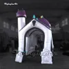 Inflatable Ghost Castle Tunnel Halloween Entrance Passage 6m Purple Air Blow Up Haunted House For Outdoor Event