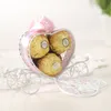 Caixas criativas de papel de envoltório de papel de papel de parede carruagem de ferro carro caixas de casamento com doce flor de amor para decoração de mesa de festa 30 pcs