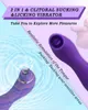 Çift Kafa Modları Klitoral Emme Yalama Vibratör G Spot Teşvik Vajinal Meme Masajı Oral Seks Oyuncakları Kadınlar Için Çiftler 220329