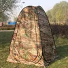 Zelte und Unterkünfte einzelne Person tragbare Privatsphäre Duschtoilettencamping auf Zelt Camouflage UV -Funktion Outdoor -Dressing -Pographie zurück Fenster
