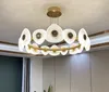 Kolor Emalie Lampy żyrandolowe Kryształ do Maszynowy Sypialnia Post-Nowoczesne Proste Światła Salon Dining Room Wisiorek Oświetlenie