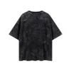 Garment-Washed Terry T-shirt Summer Tops Hip Hop Vintage Cotton Tee Streetwears
