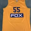 XFLSP Pierre Jackson # 55 Maccabi Fox Tel Aviv Euroleague Basketball Jerseys 파란색 자수 스티치 개인 맞춤형 모든 크기와 이름 저지