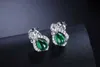 スタッドZhanhao S925 Sterling Silver 1.0ct Lab Grown Zambia Emerald Earrings -Selling Ladies Jewelry 2022 DesignStud StudStud Kirs22