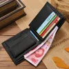 Portefeuilles herenportemonnee 100% echt leer heren premium product echt koeienhuid voor mannen korte zwarte Walet Portefeuille HommeWallets