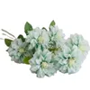 ONE Fake Flower Dahlia (3 Heads/Piece) 20" Length Simulation Spring Peony for Wedding Home Decorative Artificial Flowers