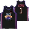 Мужские фильмы № 1 Bugs #23 James Space Jam New Legacy Basketball Jerseys сшит на открытом воздухе, спортивная вида хип-хоп культура 2022 Лето черный белый S-XXL