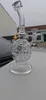 Shisha-Glas mit kugelförmigem Loch, Schweizer Perc-Recycler, Wasserpfeife, Duschkopffilter für Ölbohrinseln, volle Höhe von 9,5 Zoll, Geschenk: Quarzschale + Eckschale