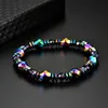 Rainbow Magnetic Hematite Beaded Strands Armband för män Kvinnor Power Healthy Bracelets Armband Mode Smycken Gift