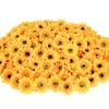 100pcs 4.5cm Mini İpek Ayçiçeği Yapay Çiçekler Düğün Partisi Ev Dekorasyonu Diy Çelenk Scrapbooking Sahte Çiçekler