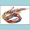 Läderarmband Girls Luxury Smycken Colorf Lila Infinity Handmade Braid Cord Strand Flätad Vänskap Armband By0137 Drop Leverans 20