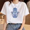 Funny Evil Eye Printed WomenT-shirt Harajuku Summer Women T Shirts Kawaii Streetwear Oversized T-Shirt Female Tops Tee Clothes G220507