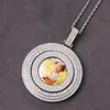 Pendant Necklaces European And American Hip-hop Large Rotating Po Micro-set Zircon Solid Memory Necklace Hip Hop AccessoriesPendant