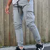 Jogger Sweatpants Spårbyxor Män Slim Fit Workout Trousers Man Multi-Pocket Casual Skinny Mäns Zipper Design Sportkläder 220330