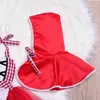 Citgeett Bebé recién nacido Niñas Tule Tutu Encaje rojo Falda de lujo Capa Trajes Conjunto Jarretel Ropa J220711