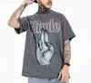 브랜드 디자이너 T 셔츠 남자 세탁 DO 오래된 스트리트웨어 티셔츠 여름 스타일 Rhude Loose Tees Teeshirt Homme